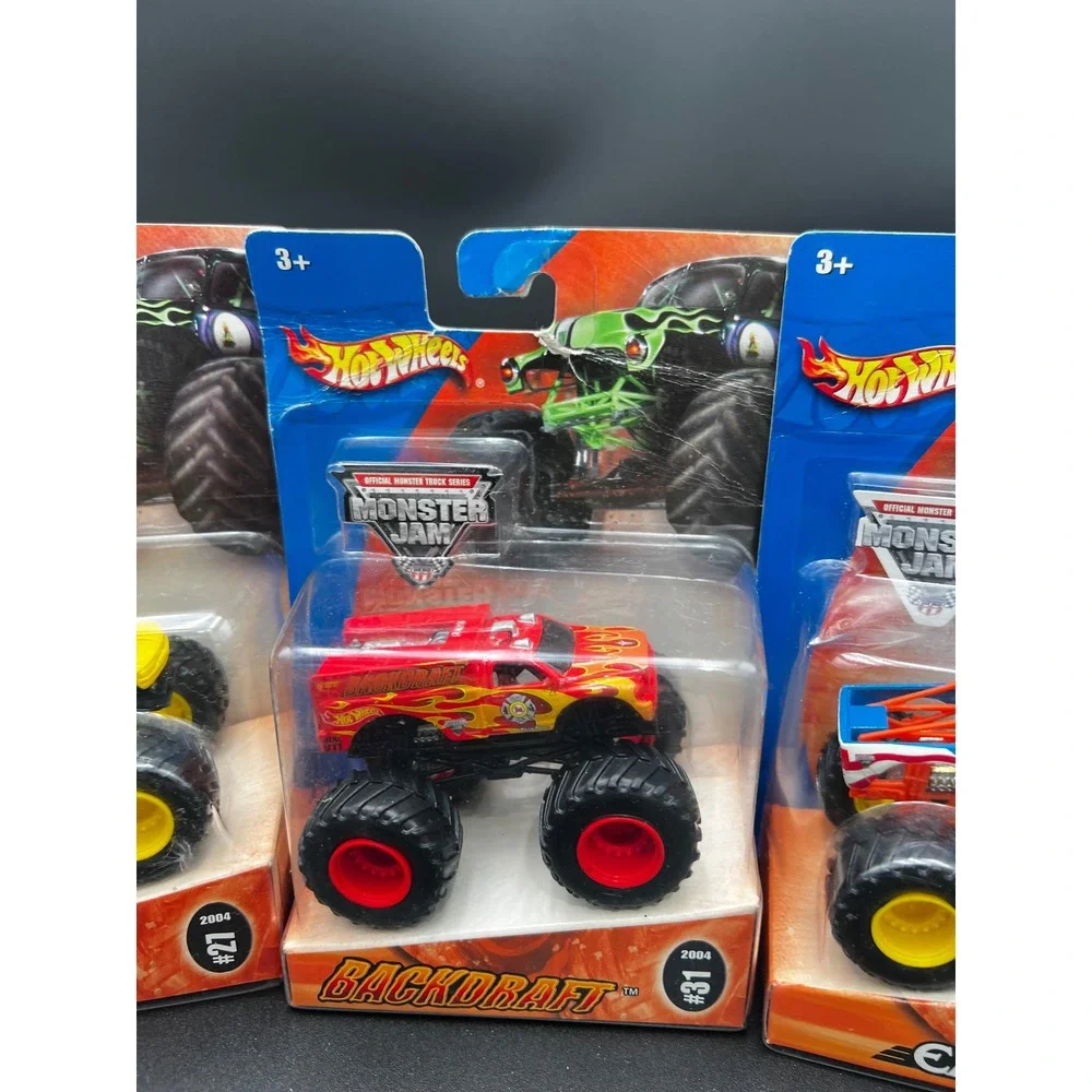 Hot Wheels Monster Jam 2004 Lot of 6 1:64 Die-Cast Trucks Pony Express Backdraft